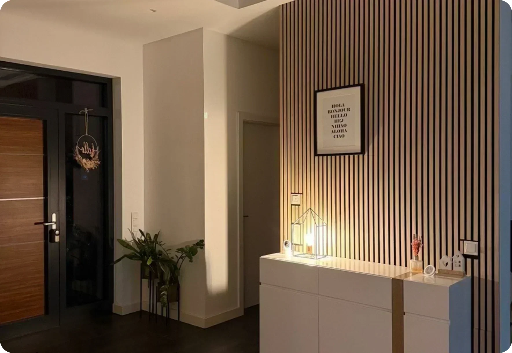 Acoustic Panels in the Hallway & Entryway