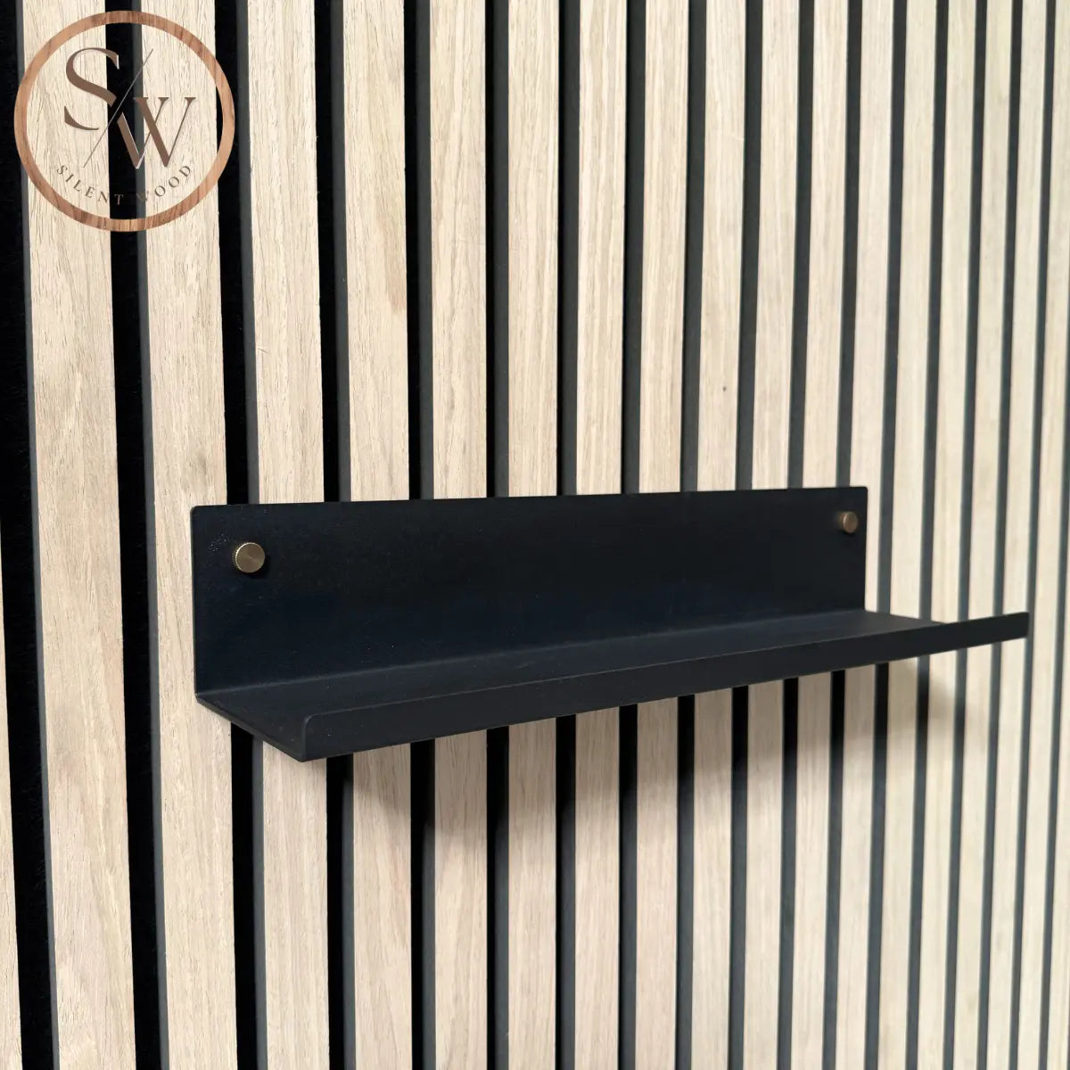 Medium hylle til spilevegg | 40 cm bred | Messing