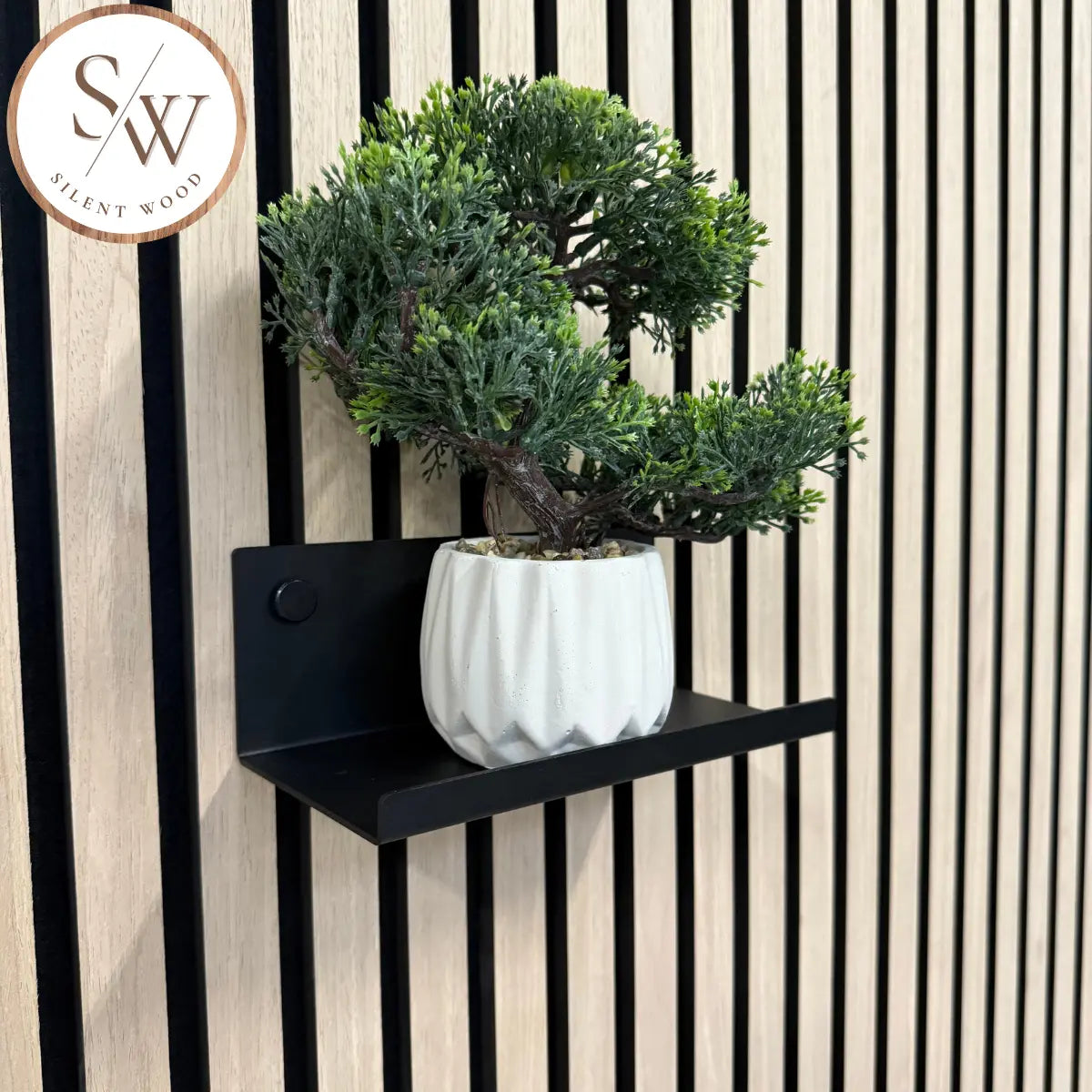 Small Shelf for Acoustic Panel 20 cm - Black
