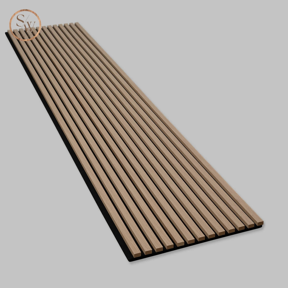Standard - Painel Ripado Acústico - Light Brown Oak