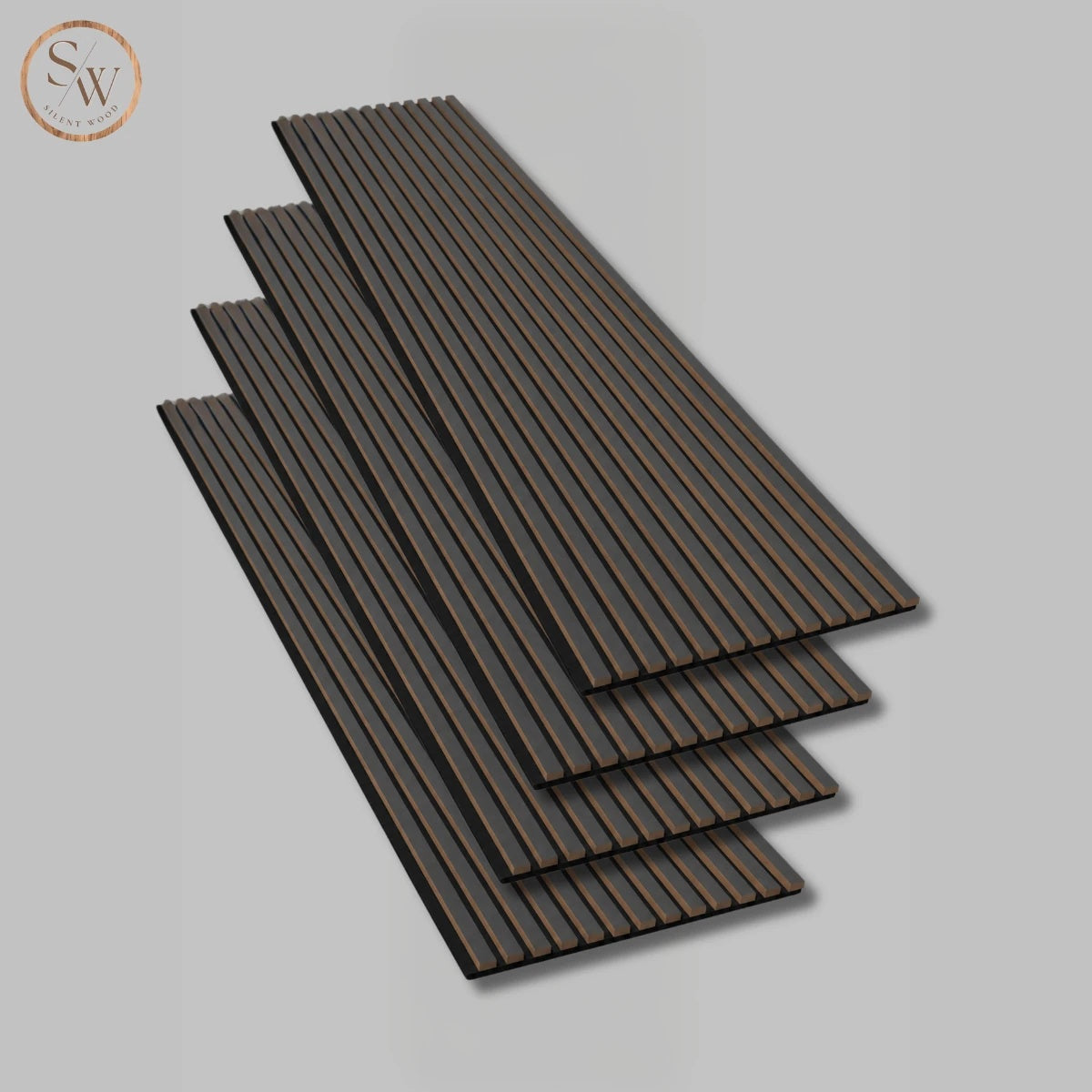 Classic - Acoustic Wall Panel, 4 pcs. - Black Oak