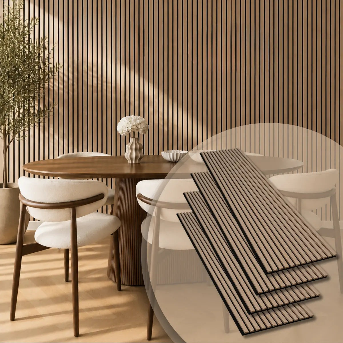 Classic - Acoustic Wall Panel, 4 pcs. - Light Brown Oak