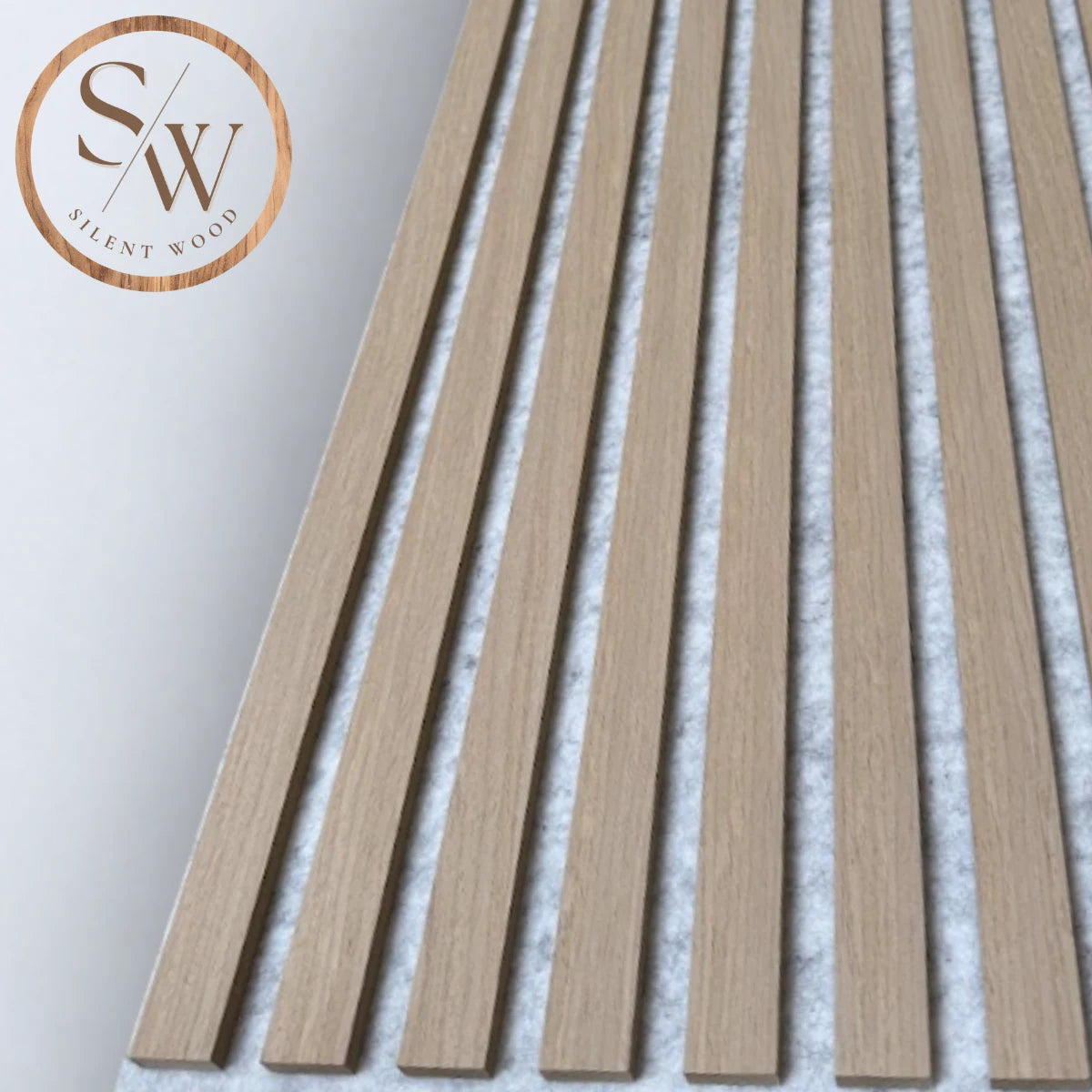Standard - Acoustic Wall Panel - Grey felt - Light Oak