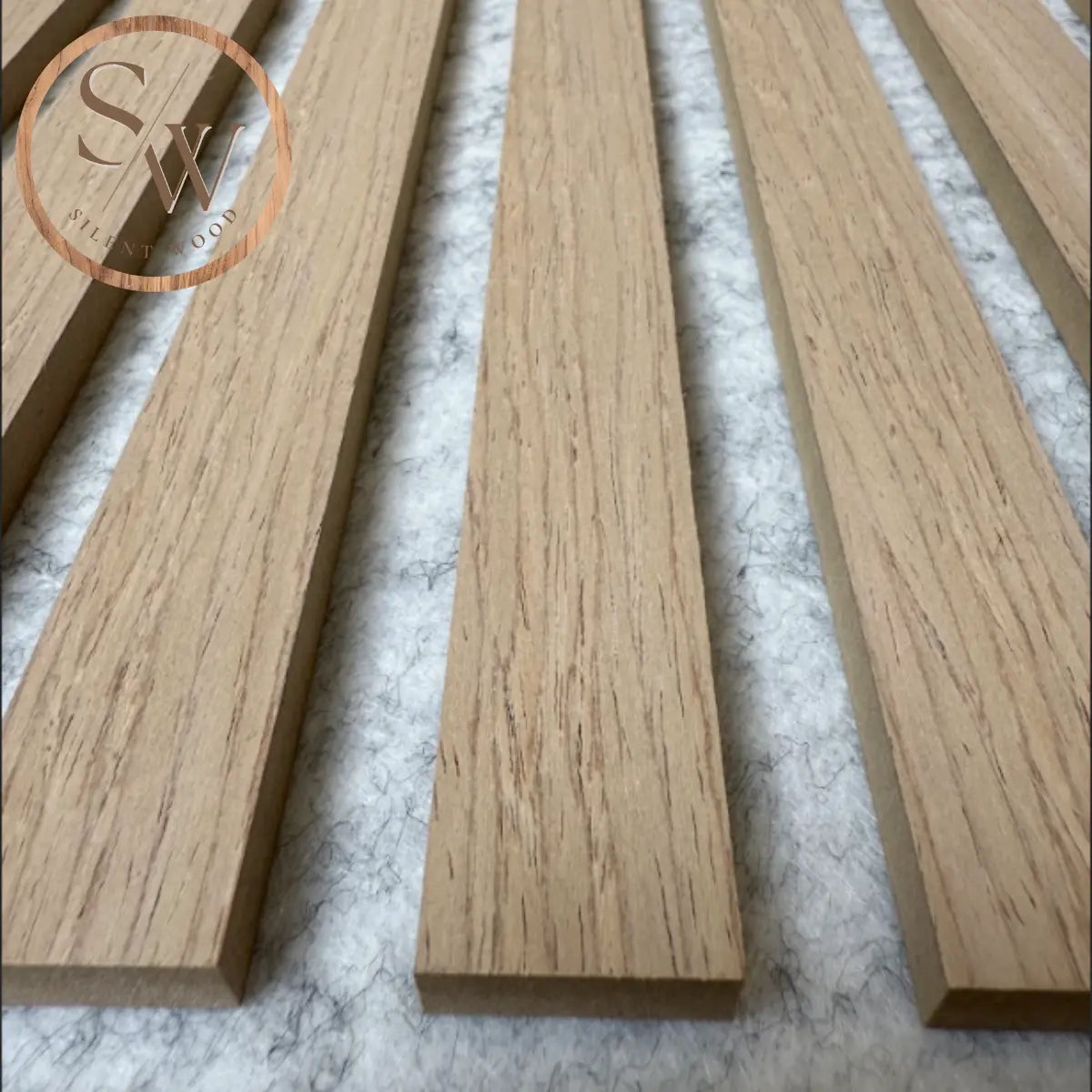 Standard - Acoustic Wall Panel - Grey felt - Light Oak