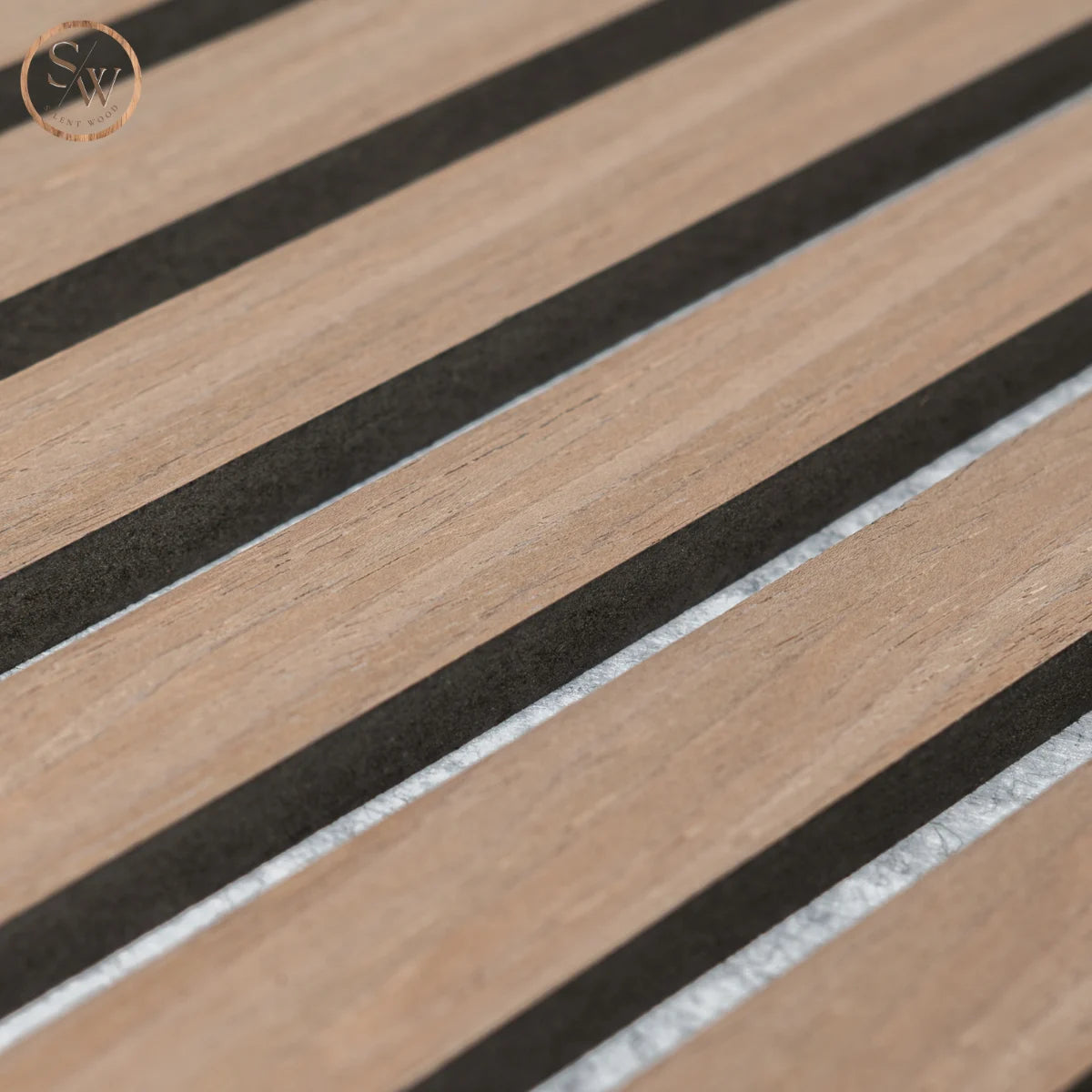 Premium – Akusztikus falpanel – Szürke filc – Light Brown Oak