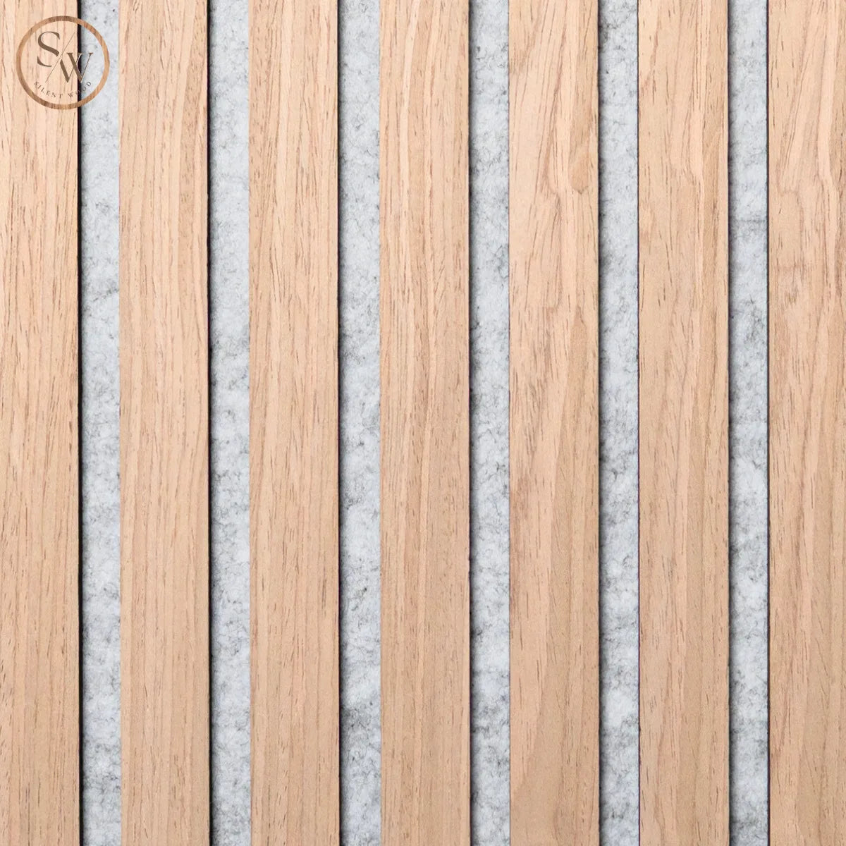 Premium – panneau acoustique 60x60 cm, lot de 4 – feutre gris – Light Oak