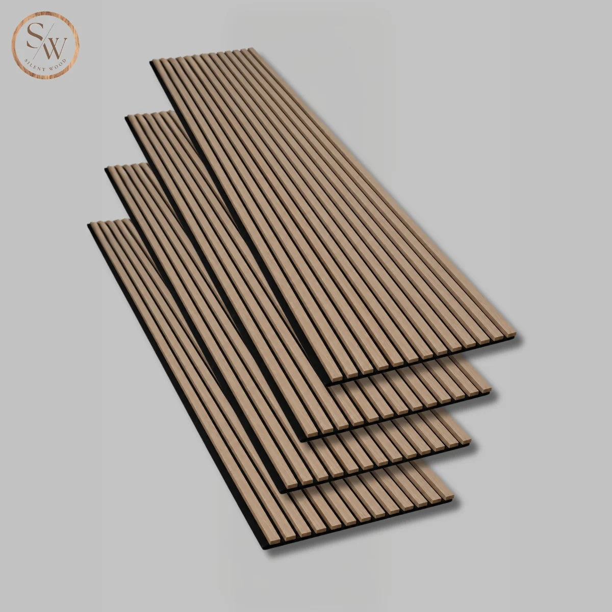 Classic - Acoustic Wall Panel, 4 pcs. - Light Brown Oak