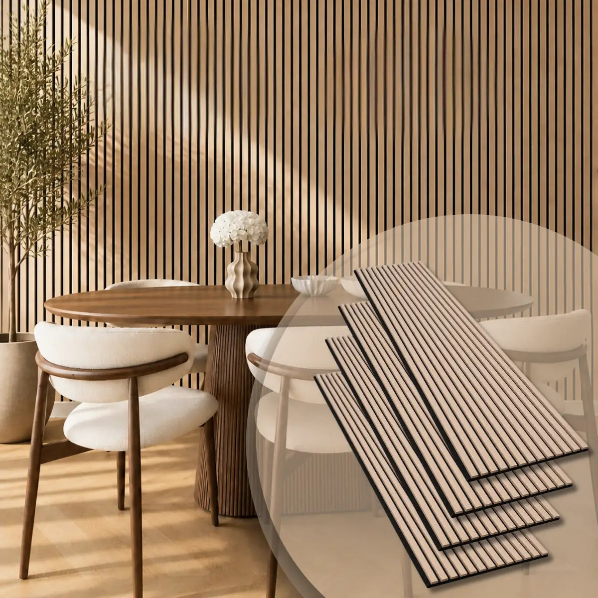 Classic - Acoustic Wall Panel, 4 pcs. - Light Oak
