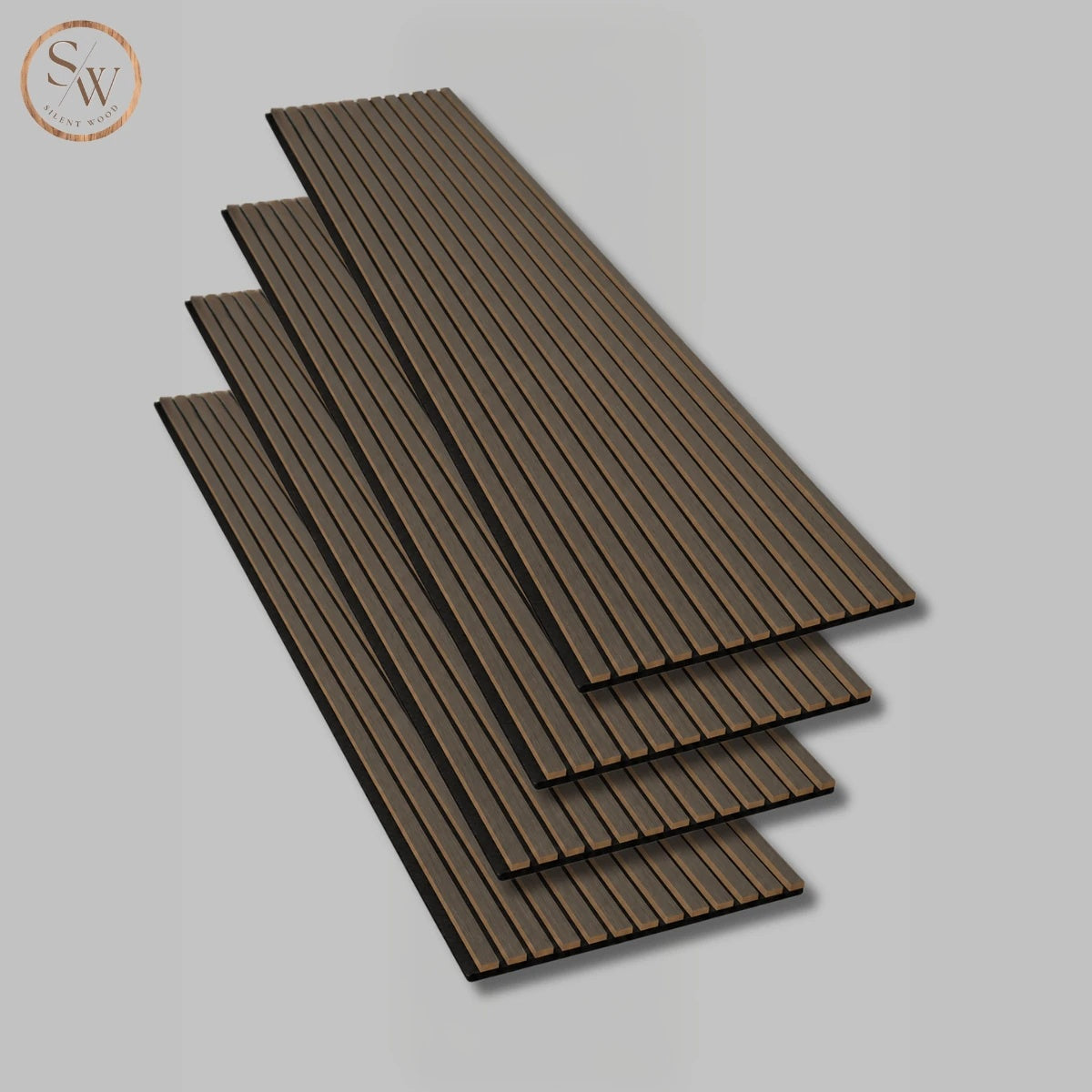 Classic - Acoustic Wall Panel, 4 pcs. - Smoked Oak