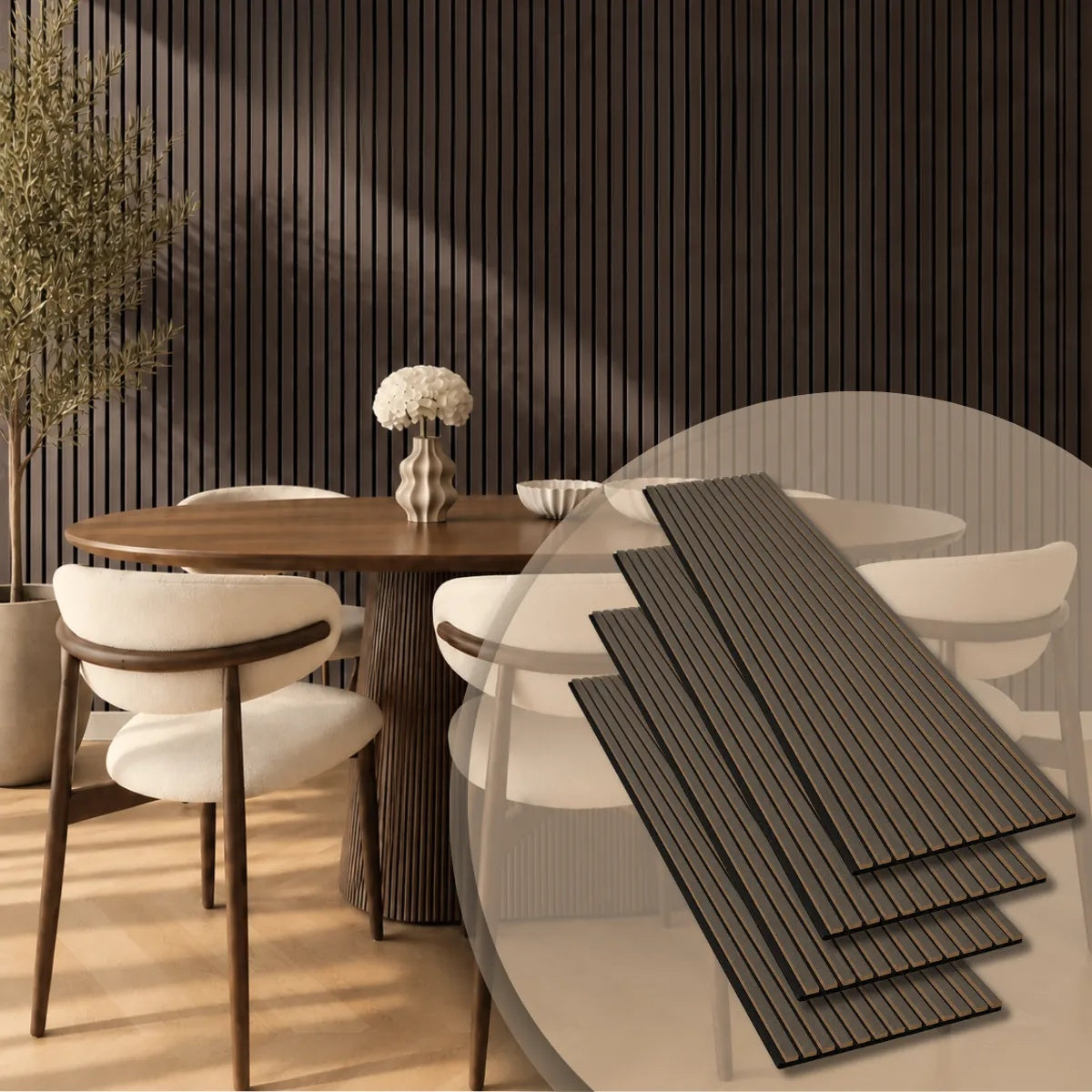 Classic - Acoustic Wall Panel, 4 pcs. - Smoked Oak